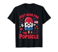 Funny Popsicle 4th of July I'm Just Here for The Popsicle Maglietta