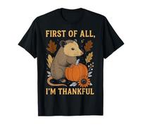 Funny Possum Pumpkin Thanksgiving Saying Fall Animal Quote Maglietta