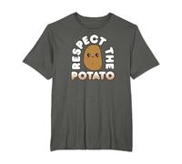 Funny Potato Gift Cute Kawaii Style Respect The Potato Maglietta