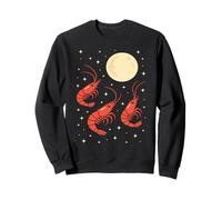 Funny Prawn Howling at The Moon Shrimp Lovers Felpa