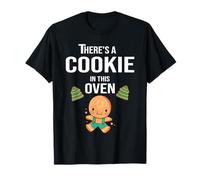 Funny Pregnancy Shirt For Mom To Be Gift Cookie In Oven Xmas Maglietta