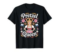 Funny Pretzel Queen Dirndl Biergarten Oktoberfest Beer Maglietta