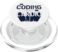 Funny Programmer Coding è il mio Cardio per Computer Geek PopSockets PopGrip per MagSafe