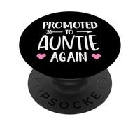 Funny Promoted To Auntie Again Pregnancy Announcement Aunt PopSockets PopGrip Adesivo