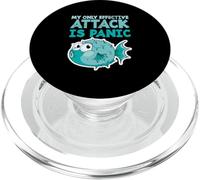 Funny Pufferfish Blowfish Il mio unico attacco efficace è il panico PopSockets PopGrip per MagSafe