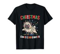 Funny Pug Christmas Chaos Coordinator Men Women Dog Lover Maglietta