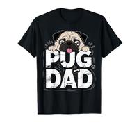 Funny Pug Dad Festa del papà Dog Lovers Maglietta