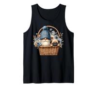 Funny Pug Dad Gnome With Blue Flower Decor For Pug Lover Canotta