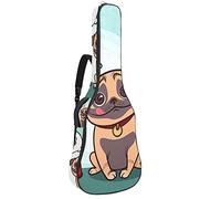 Funny Puppy Dog Missing Bone Guitar Gig Bag Chitarra Zaino con tracolla regolabile Custodia per chitarra basso basso basso classico folk