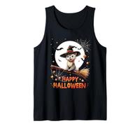 Funny Puppy Dog Witch Candy Spooky Ghost Halloween Costume Canotta