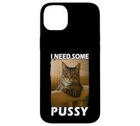 Funny Pussy Cat Meme Adult Joke I Need Some Pussy Meme Custodia per iPhone 14 Plus