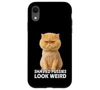 Funny Pussy Meme Pun Adult Joke Hilarious Shaved Pussies Custodia per iPhone XR