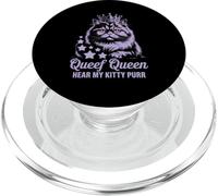 Funny Queef Queen Hear My Kitty Purr Funny Cat Donne Uomini PopSockets PopGrip per MagSafe