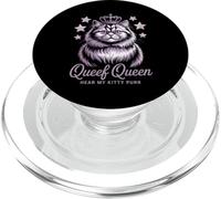 Funny Queef Queen Hear My Kitty Purr Funny Cat Donne Uomini PopSockets PopGrip per MagSafe
