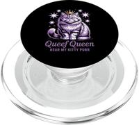 Funny Queef Queen Hear My Kitty Purr Funny Cat Donne Uomini PopSockets PopGrip per MagSafe