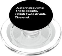 Funny Quote I Hate People I Wish I Was Drunk PopSockets PopGrip per MagSafe