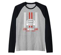 Funny Quote Road Trip Driving Mindset Stay in Your Lane Maglia con Maniche Raglan