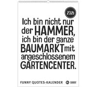 Funny Quotes-Kalender 2026 - Typo-Kalender - Poster-Format 50 x 70 cm