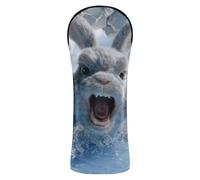 Funny Rabbit 3D Wall Art Golf Head Cover in pelle PU con etichette numerate progettate per adattarsi a tutti i boschi e driver copertura putter
