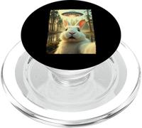 Funny Rabbit UFO Encounter Hilarious Rabbit Selfie Aliens PopSockets PopGrip per MagSafe