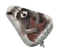 Funny Raccoon Bike Seat Rain Cover Impermeabile Antipolvere Bici Sella Cuscino Morbido Sedile Della Bicicletta Cuscino con Coulisse per Uomo Donna
