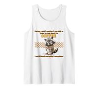 Funny Raccoon Coffee Lover Office Humor Quote Canotta