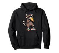 Funny Raccoon, Common Raccoon Eating a Taco Felpa con Cappuccio