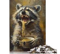 Funny Raccoon Eating Food Puzzle Impossibili 1000 Pezzi Decorazione Per La Casa. Giochi Rilassamento E Intelligence Per Adulti E Ragazzi Da 14 Anni 1000pcs (75x50cm)