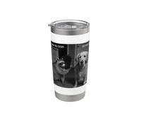 Funny Raccoon Flipping Off Middle Finger On Security Camera Bicchiere termico in acciaio inox doppia parete
