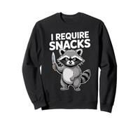 Funny Raccoon I Require Snacks Cute Animal Lover Tee Felpa