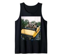 Funny Raccoon Roller Coaster Meme Silly Graphic Canotta