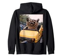 Funny Raccoon Roller Coaster Meme Silly Graphic Felpa con Cappuccio