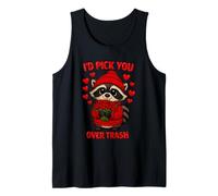 Funny Raccoon Valentine’s Day I’d Pick You Over Trash Canotta