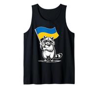 Funny Raccoon with Ukrainian Flag Canotta