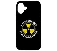 Funny Radiation Cancer Awareness Survived Radiation Warrior Custodia per iPhone 16 Plus