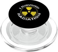 Funny Radiation Cancer Awareness Survived Radiation Warrior PopSockets PopGrip per MagSafe