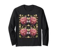 Funny Raspberry Fruit Pattern for Women And Girls Summer Maglia a Manica