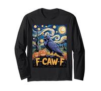 Funny Raven Starry Night Van Gogh F Caw F Maglia a Manica