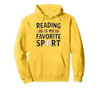 Funny Reading Is My Favorite Sport Tennis And Book Lover Felpa con Cappuccio
