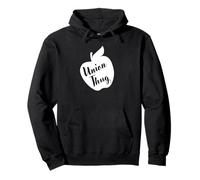 Funny Red for Ed Union Thug Retro SpEd Teacher Appreciation Felpa con Cappuccio