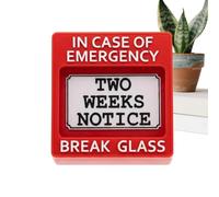 Funny Resignation Desk Sign, Two Weeks Notice Decor, 6x4 Inch Sign with Bold Message, Acrylic Office Display, Desks Decor with Humor Style, Desk Signage for Workplace Use