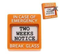 Funny Resignation Sign - Job Quit Desk Decor, Two Weeks Notice with Novelty Design, Workplace Gift with Humorous Symbol, Office Shelf Decor for Coworkers, Quitting Gift for Family Friends Staff