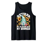 Funny Retired Mom GNOME for Women Sunflower Retirement Nurse Canotta