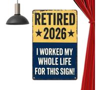 Funny Retired Sign | Funny Wall Decoration, Retirement Wall Decor