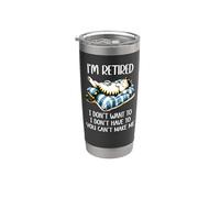 Funny Retirement Cat Not My Problem Im Retired Dont Have To Bicchiere termico in acciaio inox doppia parete