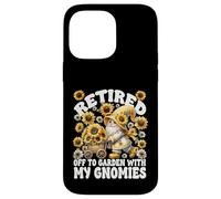 Funny Retirement Gnome For Men And Women Floral Sunflower Custodia per iPhone 14 Pro Max