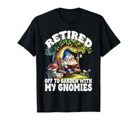 Funny Retirement Saying For Garden Lover With Teacher Gnome Maglietta