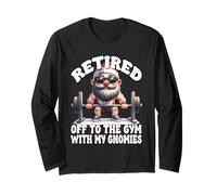 Funny Retirement Saying For Gym Lover Training Retired Dad Maglia a Manica