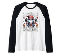 Funny Retirement Saying Men Biker Grandpa Motorcycle Daddy Maglia con Maniche Raglan