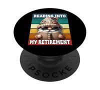 Funny Retirement Saying Reading Into My Retirement Gnome Dad PopSockets PopGrip Adesivo